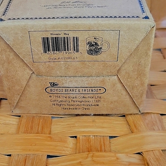 BLOOMIN' MUG, BOYDS BEARS & FRIENDS, BEARWARE POTTERY WORKS THE BOYDS COLLECTION - Picture 8 of 8